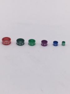 Anillo de aluminio puro para el pie con diseño de palomas y loros, anillo de identificación para bebé y pájaro - Product Image 3