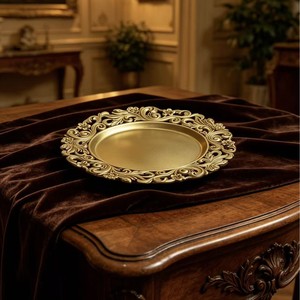Assiette Ronde Creuse Modèle BY-251 Motif Solide de Luxe pour Hôtels, Banquets, Mariages, Desserts, Décoration Intérieure, Commerce International - Product Image 1