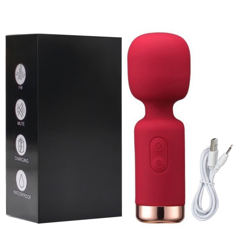 Microphone vibrant rouge en boîte