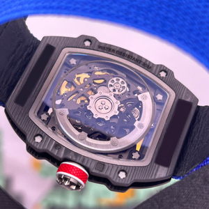 Ultra Thin 6702 Series Carbon Fiber Ceramic Case Precision Chronograph Movement Luxury Men's Barrel Shaped <b>Mechanical</b> <b>Watch</b> - Product Image 5