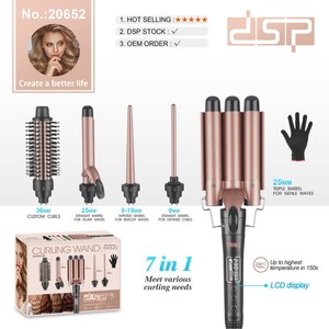 Fer à friser professionnel Dsp à 3 barils avec écran LCD pour usage domestique - Product Image 5
