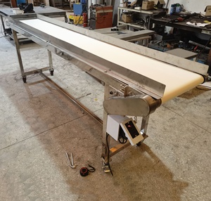 CE-gecertificeerde, op maat gemaakte transportbanden van 304 roestvrij staal, food grade, met PU-band, automatische snelheidsregeling, 500 mm breed, 2 m lang. - Product Image 2
