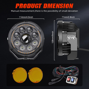 Nuovi Fari Moto 2025 con Abbaglianti Anabbaglianti DRL Giallo Ambra Faro Supplementare <span class=keywords><strong>Esterno</strong></span> per Moto ADV Enduro Street GR per BMW GS - Product Image 6