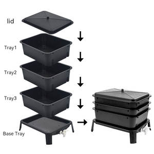 Boîte à vers boîte à compostage jardinage jardin extérieur engrais organique ménage cuisine déchets <span class=keywords><strong>maison</strong></span> vers de terre ver - Product Image 3