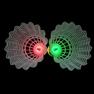 고품질 도매 빠른 플라스틱 다채로운 실내 Led 조명 배드민턴 나일론 셔틀콕