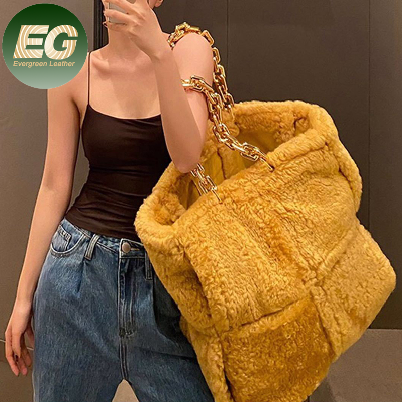 SH2034 зимняя сумка на плечо, Женский пушистый меховой кошелек, сумки, женские роскошные пышные большие плюшевые сумки-тоут на заказ