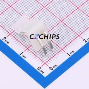 3.96-2AW Wire-to-Board Pin Header Bent Lead Through Hole,P=3.96mm Connector 1x2P 3.96mm Right Angle Insert 2P - Product Image 2