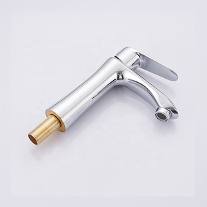 Contemporaneo singolo foro montato zinco rubinetto ad acqua fredda a maniglia singola per il lavandino del bagno stile misurato - Product Image 3