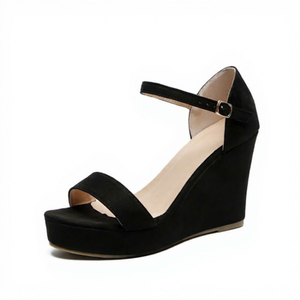 New Summer Autumn Spring Outdoor Breathable Fashion Trend Suede Slip-On <b>Platform</b> Wedge Thick-soled Women Korean Large Size - Product Image 2