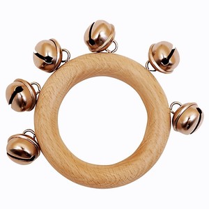 Wholesale Wooden Hand Shake Bell 6 Ring Orff <b>Instrument</b> Handy Rattles <b>Percussion</b> Bell <b>Percussion</b> <b>Instruments</b> Rattle Toy - Product Image 1