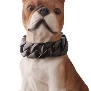 Grosir mainan anjing anjing kerah-Pasar Grosir Gesper Logam Stainless Steel Lucu Anjing Kerah Sublimasi Puppy Anjing Kerah
