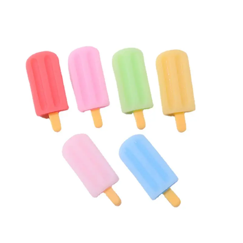 Cute Mini Resin Popsicle Charms For DIY Earrings Key Food decoration Chains Fashion Jewelry Making For Phone Case
