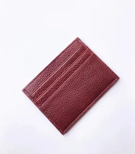Cardholder Sanchuan Custom Logo Slim Leather Card Holder Premium PU Leather Minimalist Wallet Credit Cardholder