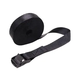 25mm 1 inch polyester black cam buckle tie down straps