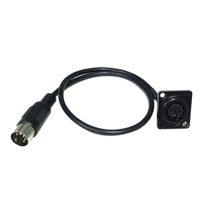 Pannello nero tipo D montaggio DIN <span class=keywords><strong>5</strong></span> PIN femmina a femmina cavo adattatore Audio per tastiera sintetizzatore elettrico pianoforte MIDI chitarra - Product Image 5
