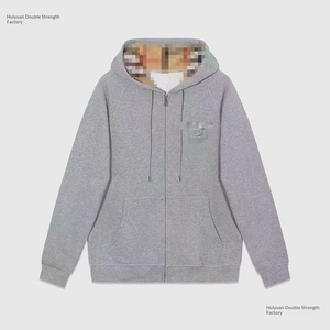 Sudadera con capucha de alta calidad de marca B transfronteriza, con cremallera completa, bordado, estilo casual y ajuste holgado para hombre, ideal para otoño. - Product Image 3