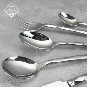 18/8 cấp thực phẩm thép không gỉ Flatware <span class=keywords><strong>Set</strong></span> 8-11 mét độ dày cao gương đánh bóng đám cưới bên dao nĩa Spoon <span class=keywords><strong>Set</strong></span> Bạc - Product Image 6