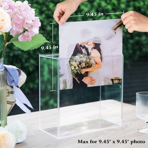 YAGELI Wholesale Cosmetic Acrylic Clear <b>Display</b> <b>Case</b> for Invitation Cards with Silk-Screen Printing Customized Logo MOQ 100Pcs - Product Image 3