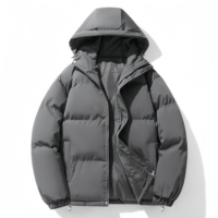 Veste d'hiver coupe-vent de haute qualité, capuche épaisse, manteau élégant, doudoune décontractée basique pour homme