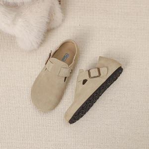 Zuecos de Invierno de Alta Calidad, Zapatos <span class=keywords><strong>Birkenstock</strong></span>, Zuecos de Lana, Zapatos Planos Cálidos Antideslizantes de Corcho con Peluche para <span class=keywords><strong>Mujer</strong></span> - Product Image 4