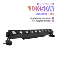 AICPOSE Barra de Luz LED Profesional de 10*50W para Pared, Control DMX, 500W, para Escenarios, Clubes, Teatros, Bodas