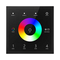 Controlador de panel táctil montado en la pared T14 5A * 4CH 20A 4 canales de salida LED RGBW controlador 2,4 GHz RF inalámbrico atenuador interruptor de encendido y apagado