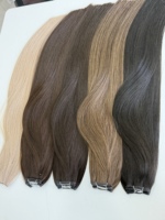 Extensions de cheveux humains de qualité professionnelle pour salon, ultra-fines, Genius Weft, extensions de cheveux humains Premium Double Drawn Genius Weft