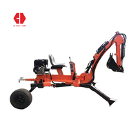 Offre Spéciale ferme chine autopropulsé 3 points 9hp 15hp petit atv remorquage pelle prix nouvelle essence mini pelleteuse remorquable pour tracteur