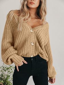 <span class=keywords><strong>Cardigan</strong></span> da Donna Personalizzato all'Ingrosso con Scollo a V, Lavorazione a Treccia, in Poliestere Cotone 240GSM 12GG, Tinta Unita, Monopetto, Vestibilità Rilassata, Invernale Casual - Product Image 2
