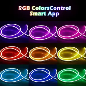 Tanda Repsn terpisah lampu Neon LED dapat dilipat ungu Neon LED strip fleksibel 10m/rol DC 12V 90 6mm lampu Neon 80 ABS 0.01 1000