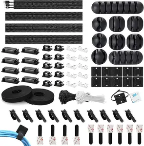 273 Pcs Cable Wire Management Organizer Kit for Computer Home and Office,Useful for Power Cord