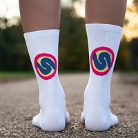 Chaussettes de course personnalisées durables et performantes, échantillon rapide, chaussettes de sport professionnelles pour le basketball, chaussettes de compression personnalisables pour hommes, chaussettes de cyclisme