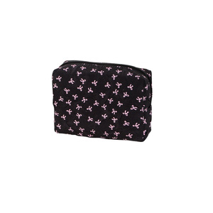 Borsa per il trucco da donna con motivo a fiocco floreale e gonfio wahuu con cerniera in stile caramella con cerniera custodia cosmetica con Logo rosa Make up Bag personalizzata - Product Image 6
