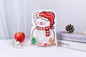 Sacs refermables personnalisés de Noël en forme spéciale, Père Noël, Bonhomme de neige, Sapin de Noël, sachets d'emballage réutilisables en plastique pour biscuits et bonbons - Product Image 5