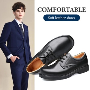 Mocasines de Cuero de Microfibra Cómodos para Hombre, Zapatos de Vestir Ligeros y Transpirables con Suela Suave para Otoño, con Cordones y Diseño Sólido - Product Image 4