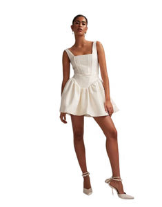 Con chiusura a Zip con spalline fisse a collo quadrato Mini abito strutturato <span class=keywords><strong>da</strong></span> <span class=keywords><strong>principessa</strong></span> <span class=keywords><strong>da</strong></span> <span class=keywords><strong>donna</strong></span> - Product Image 3