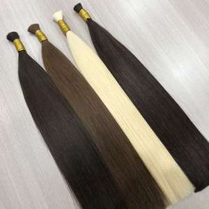 Extensiones de Cabello Humano Virgen Remy Ghrehair, Cabello Natural 100% Sin Procesar - Product Image 1