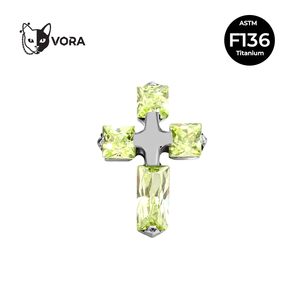 VORA ASTM F136 Implante Quirúrgico de Titanio con Rosca Interna y Zirconia Cúbica para <span class=keywords><strong>Piercing</strong></span> <span class=keywords><strong>Cruzado</strong></span>, Labret, Hélix, Cartílago y Lóbulo, 15 Colores - Product Image 5