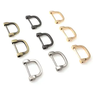 Gun Color D Shape Buckle Handle Hardware Bag Accessories Metal D Ring For Backpack