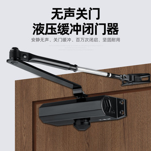 Ferme-porte hydraulique pour portes coupe-feu et de sécurité, vitesse réglable, alliage d'aluminium, capacité de poids 15-55 kg - Product Image 5