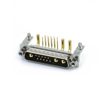 Connecteur d'alimentation haute intensité 13W3 D-SUB mâle à angle droit 90 degrés, montage sur circuit imprimé DIP, 10-40A