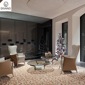 Set di Divani e Poltrone di Lusso in Vera Pelle per Villa di Lusso Italiana, Servizio Chiavi in Mano - Product Image 1