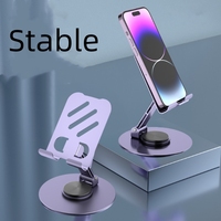 Support de tablette pliable portable à rotation 360°, support réglable en silicone mini, design pour tous les téléphones, iPad, utilisation à domicile, bureau, prix abordable