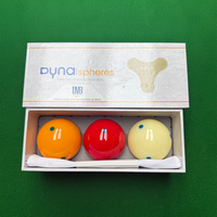 Lot de 3 billes de billard en résine anti-rayures de haute précision 61,5 mm, idéal pour clubs, bars et usage domestique