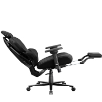 Chaise de jeu pivotante professionnelle pour le gaming, en tissu, avec structure en acier, inclinable, design ergonomique, repose-pieds, hauteur réglable pour ordinateur
