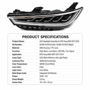 Ensemble de phares LED de qualité OEM, OE SC-4121010 SC-4121020, phare avant étanche pour BYD Song MAX MPV 2017-2019 - Product Image 4