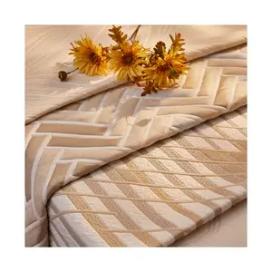 100 Polyester Double Jacquard Mattress Breathable Soft Knitted Ticking Fabric Fabric For Mattress