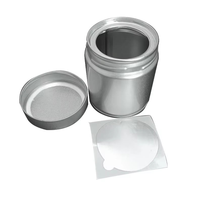 silver with inner sticker lid