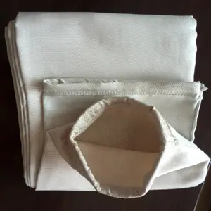 Bolsa de filtro de fieltro de aguja y tela de filtro de 100% PPS, bolsa de filtro PPS de fibra de vidrio para planta de energía, piezas de repuesto de colector de polvo de aire de PTFE