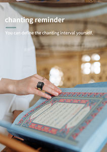 Cincin Tasbih pintar untuk pria wanita, cincin elektronik Digital jari plastik dengan kontrol aplikasi - Product Image 5